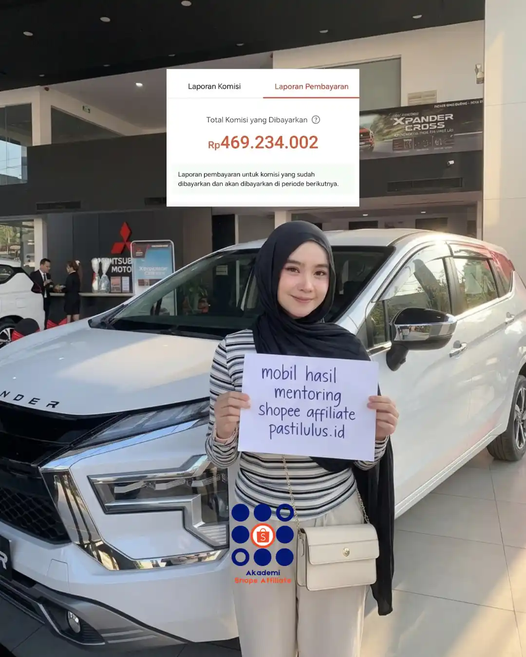 Foto testimoni member Akademi Shopee Affiliate